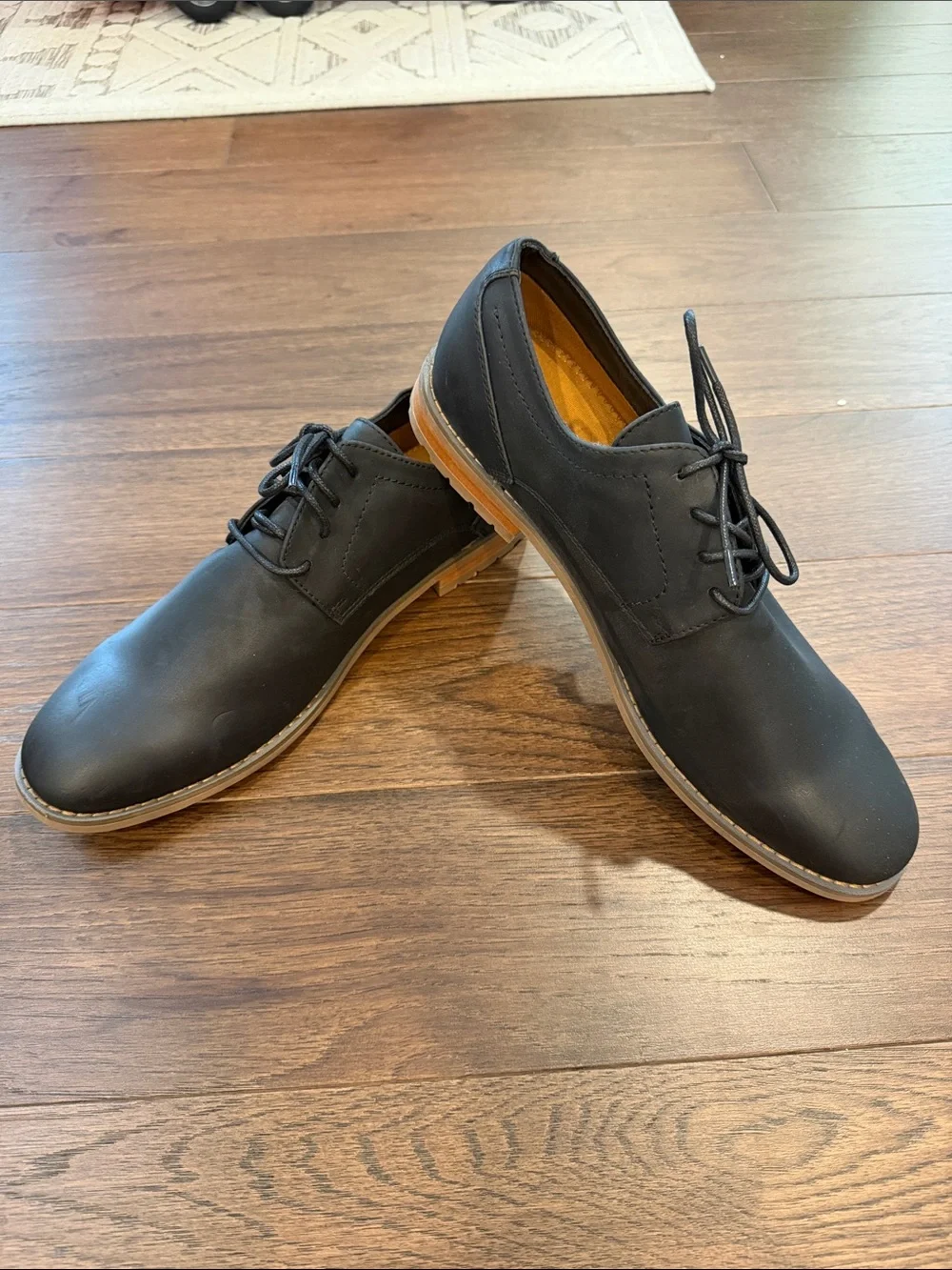 J75 Men's Classic Black Lace-Up Dress Shoes Size 12 - C27-140